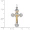Sterling Silver & Vermeil INRI Crucifix Charm Jewerly 30mm x 16mm